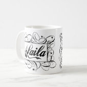 Nennen Sie Laila im stilvollen Rahmen des Kaffeetasse (Vorderseite Links)