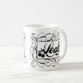 Nennen Sie Leah im stilvollen Rahmen des Kaffeetasse (VorderseiteRechts)