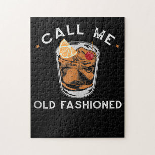 Nennen Sie mich altmodischen Whiskey-Trink-Cocktai Puzzle