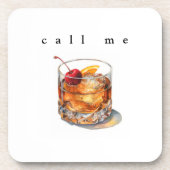 Nennen Sie mich altmodisches Getränk Getränkeuntersetzer (Vorderseite)