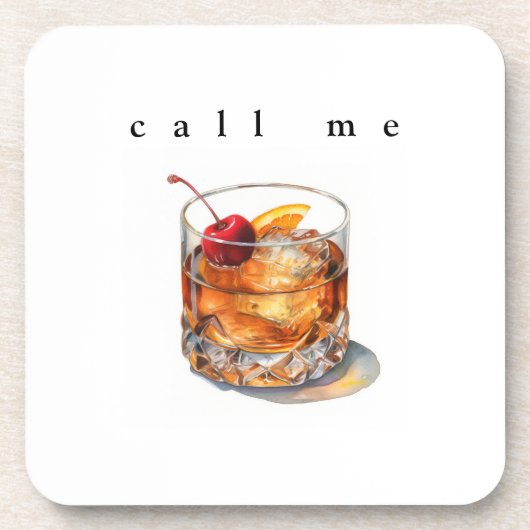 Nennen Sie mich altmodisches Getränk Getränkeuntersetzer (Vorderseite)