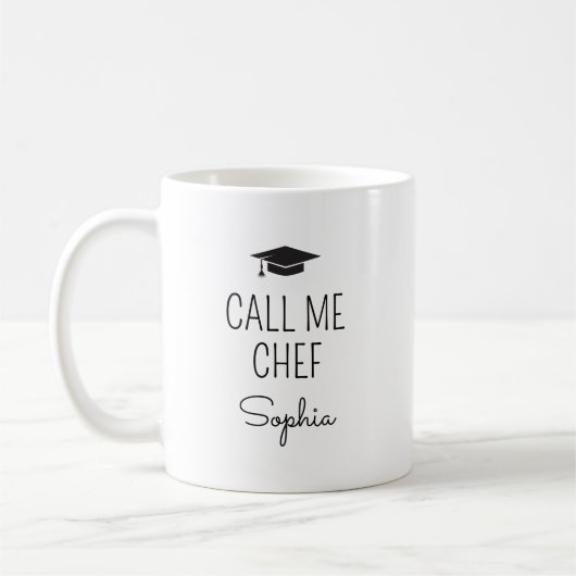 Nennen Sie mich Chef Personalisierter Name Kaffeetasse (Links)