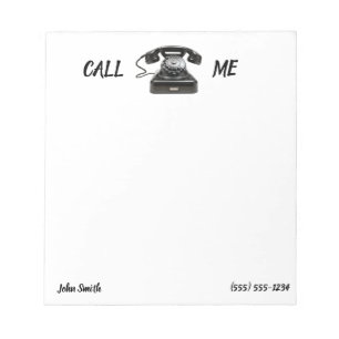 NENNEN SIE MICH Custom Old Fashion Telefon Rotary  Notizblock