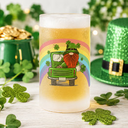 Nennen Sie mich Glücklicher Irischer Gnom St. Patr Mattglas Bierglas