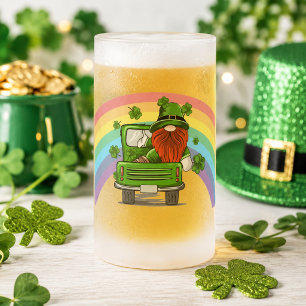 Nennen Sie mich Glücklicher Irischer Gnom St. Patr Mattglas Bierglas