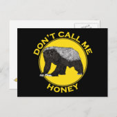 Nennen Sie mich Honey Badger Funny Badass Animal A Postkarte (Vorne/Hinten)