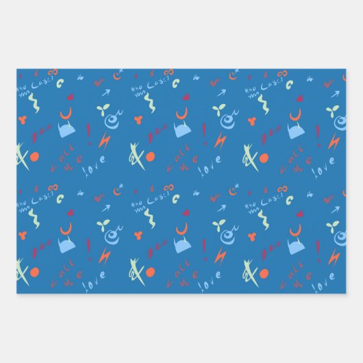 "Nennen Sie mich Liebe"-Muster Geschenkpapier Set (Vorderseite 2)