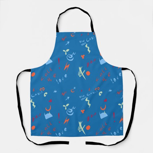 "Nennen Sie mich Liebe"-Muster Schürze (Vorderseite)