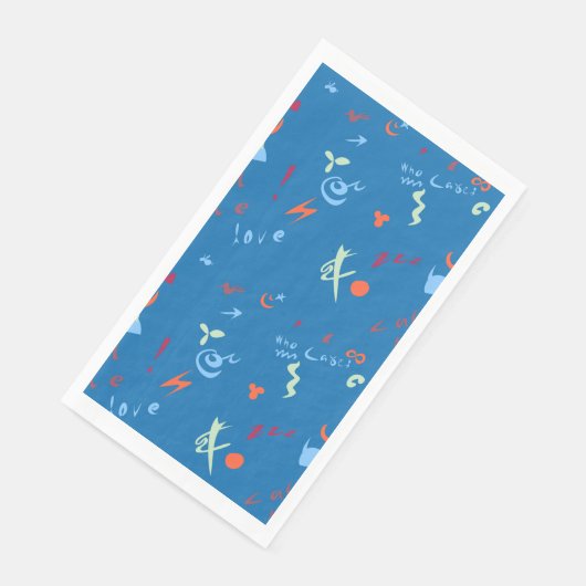 "Nennen Sie mich Liebe"-Muster Serviette (Ecke)
