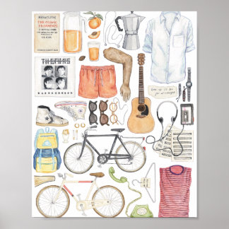 Nennen Sie mich nach Ihrem Namen Minimal Illustrat Poster