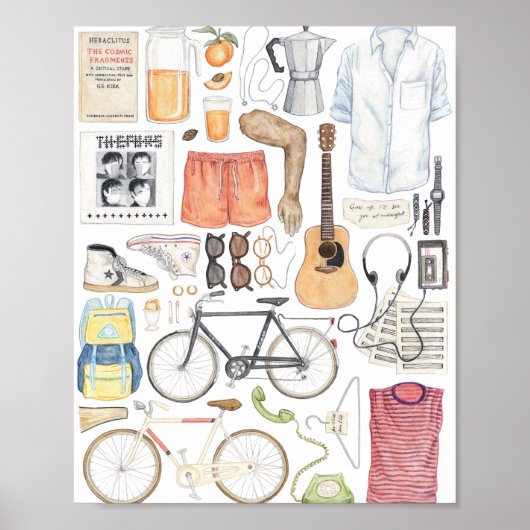 Nennen Sie mich nach Ihrem Namen Minimal Illustrat Poster (Vorne)