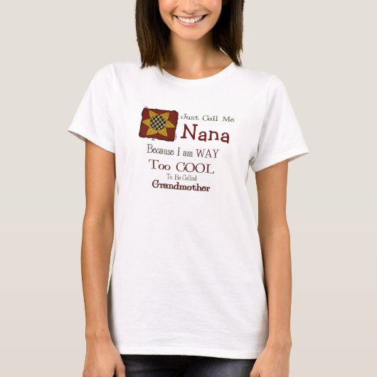 Nennen Sie mich Nana Cool Oma T - Shirt Prim Sunfl (Vorderseite)