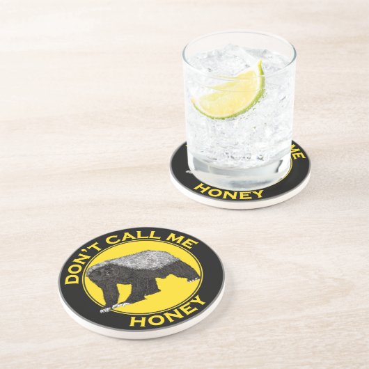 Nennen Sie mich nicht Honey Badass Honey Badger Ye Sandstein Untersetzer (Seite)