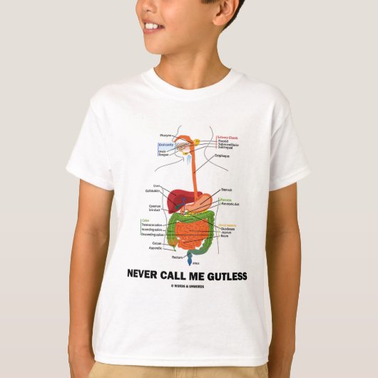Nennen Sie mich nie Gutless (Digestive System Spaß T-Shirt (Vorderseite)