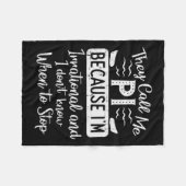 Nennen Sie mich Pi, weil irrationale Funny Pi Day Fleecedecke (Vorderseite (Horizontal))