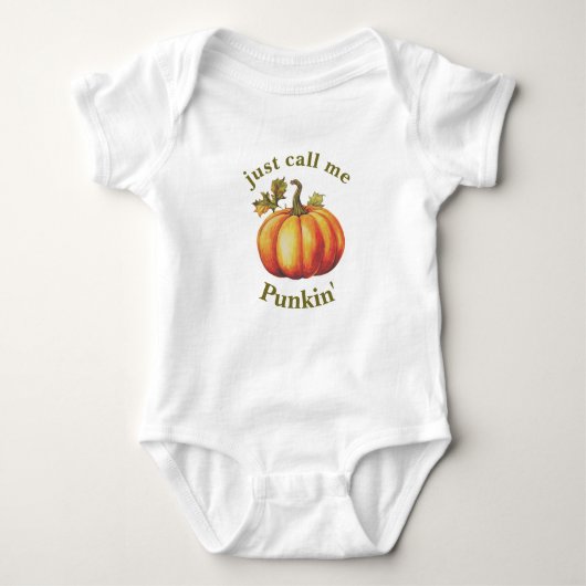 Nennen Sie mich Punkin' - Orange Pumpkin Baby Strampler (Vorderseite)
