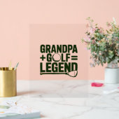 Nennen Sie mir Opa, gucken Sie mir Golf. Acrylschild (Hochzeit)