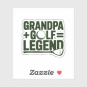 Nennen Sie mir Opa, gucken Sie mir Golf. Aufkleber (Blatt)