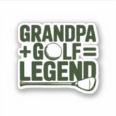 Nennen Sie mir Opa, gucken Sie mir Golf. Aufkleber (Vorderseite)