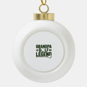 Nennen Sie mir Opa, gucken Sie mir Golf. Keramik Kugel-Ornament