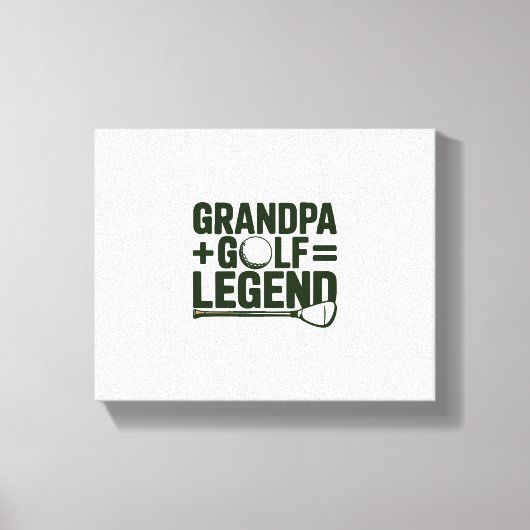 Nennen Sie mir Opa, gucken Sie mir Golf. Leinwanddruck (Vorderseite)