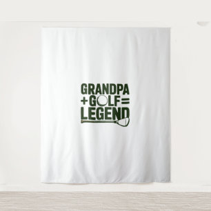 Nennen Sie mir Opa, gucken Sie mir Golf. Wandteppich
