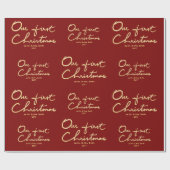 Nennen Sie unsere ersten Weihnachten als Mr. & Mrs Geschenkpapier (Flach)