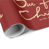 Nennen Sie unsere ersten Weihnachten als Mr. & Mrs Geschenkpapier (Rolleneckpunkt)
