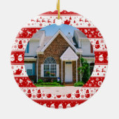 Nennen Sie unsere ersten Weihnachten in unserer ne Keramik Ornament (Hinten)