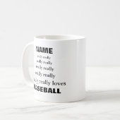 Nennen Sie wirklich wirklich Lieben Baseball Kaffeetasse (Vorderseite Links)