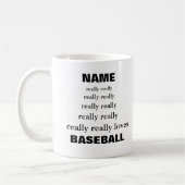 Nennen Sie wirklich wirklich Lieben Baseball Kaffeetasse (Links)