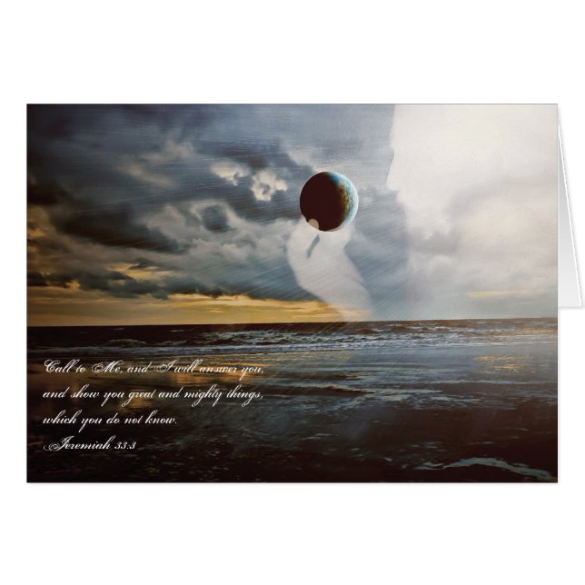 Nennen Sie zu mir ~ christlichen Bibel-Vers (Vorderseite (Horizontal))