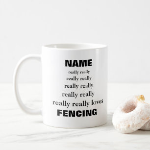 Nennen wirklich wirklich Lieben Thema Fencing Kaffeetasse