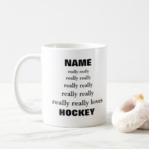 Nennen wirklich wirklich Lieben Thema Hockey Kaffeetasse