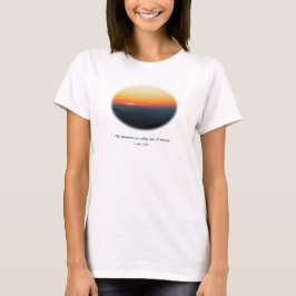 Nennende Berge/Smokies Sonnenuntergang-Oval T-Shirt
