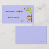 Nennende Karte des Cartoon-Affen (Vorne/Hinten)