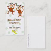 Nennende Karte des Cartoon-Affen (Vorne/Hinten)