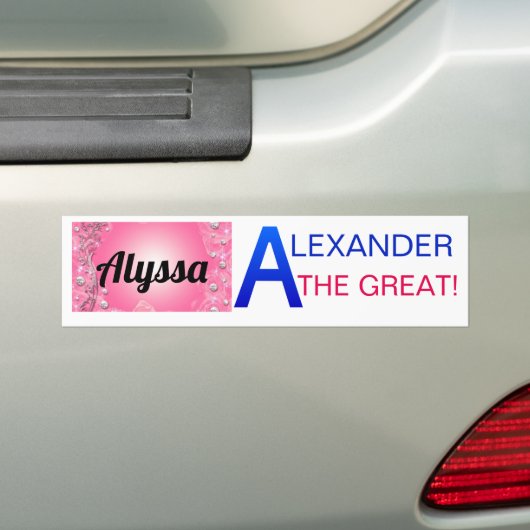 Nennt Alyssa und Autoaufkleber (Auf Auto)