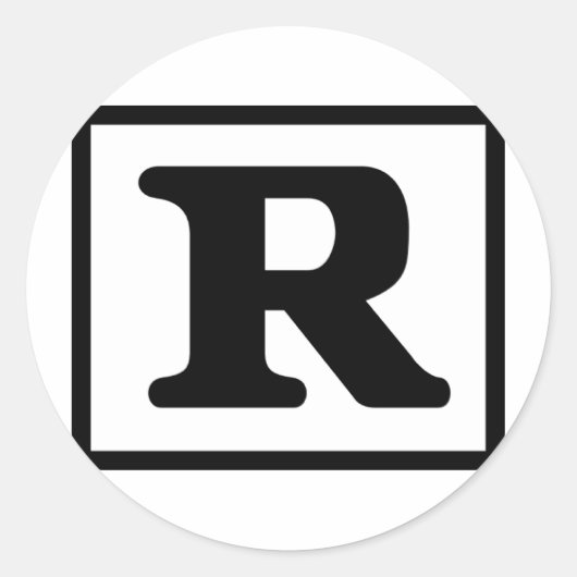Nennwert R Runder Aufkleber (Vorderseite)