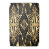 Neo Art Deco Black Gold Geometric Gatsby Bathroom Badematte (Vorderseite Vertikal)