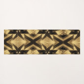 Neo Art Deco Black Gold Geometric Gatsby Yogamatte (Rückseite (Horizontal))