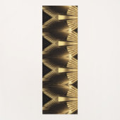 Neo Art Deco Black Gold Geometric Gatsby Yogamatte (Vorderseite)