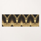 Neo Art Deco Black Gold Geometric Gatsby Yogamatte (Vorderseite (Horizontal))
