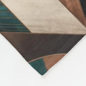 Neo Art Deco Geometric Teal Copper Gold Sunburst Fleecedecke (Ecke)