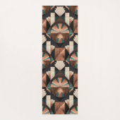Neo Art Deco Geometric Teal Copper Gold Sunburst Yogamatte (Rückseite)