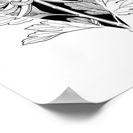 Neo Botanical Chrysanthemum Poster (Ecke)