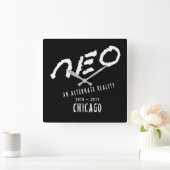 Neo Chicago - Square Clock Quadratische Wanduhr (Zuhause)