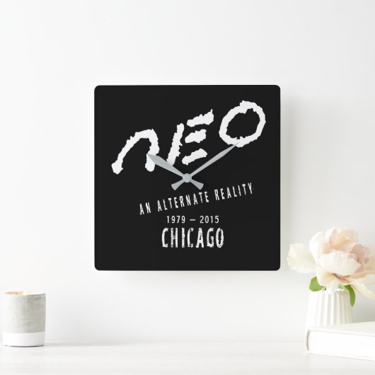 Neo Chicago - Square Clock Quadratische Wanduhr (Zuhause)