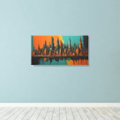 Neo Cityscape Leinwanddruck (Insitu (Holzboden))