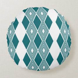 Neo-Deco-Diamantgitter-Rundakzentkissen Rundes Kissen